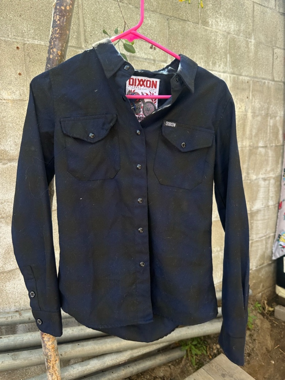 DIXXON Black Utility Button-Up Shirt with Logo Patch